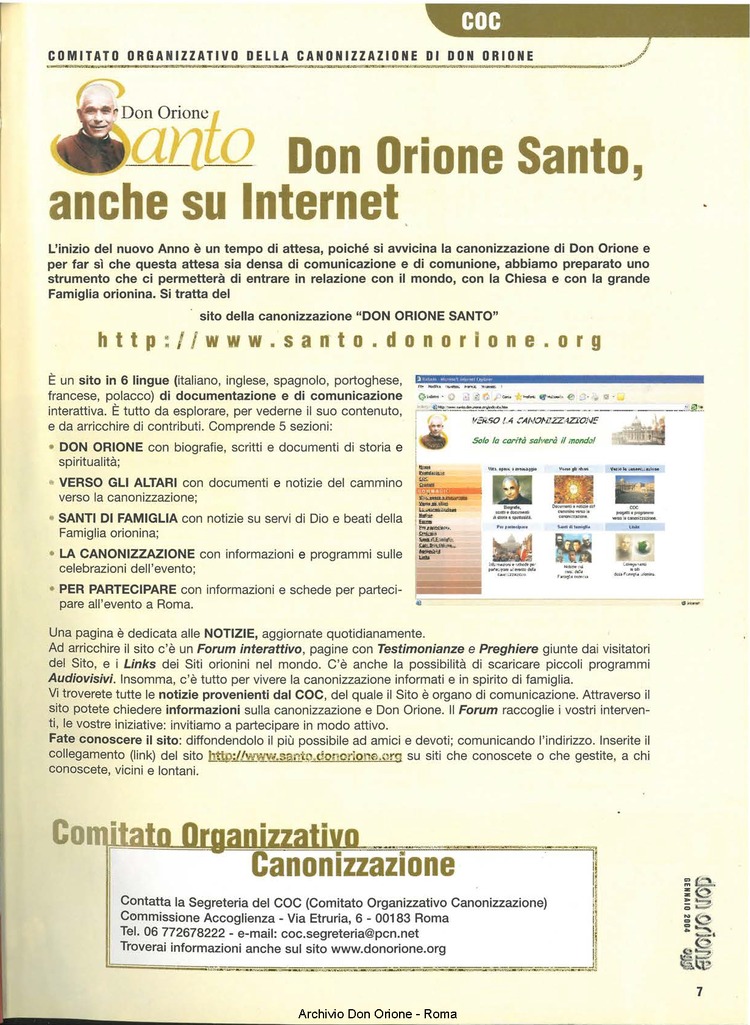 Don Orione oggi, 2004, 01, pagina 7
