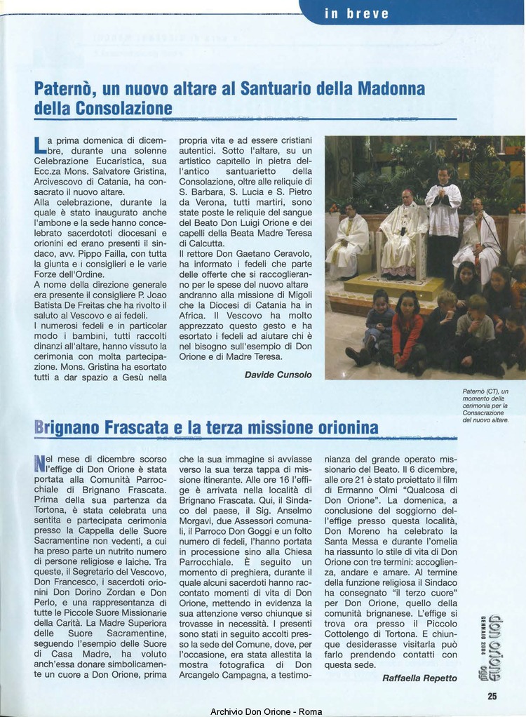 Don Orione oggi, 2004, 01, pagina 25