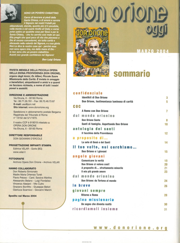 Don Orione oggi, 2004, 03, pagina 2