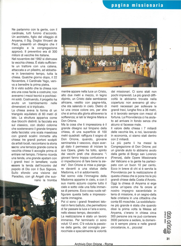 Don Orione oggi, 2004, 04, pagina 31