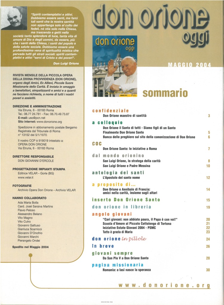 Don Orione oggi, 2004, 05, pagina 2