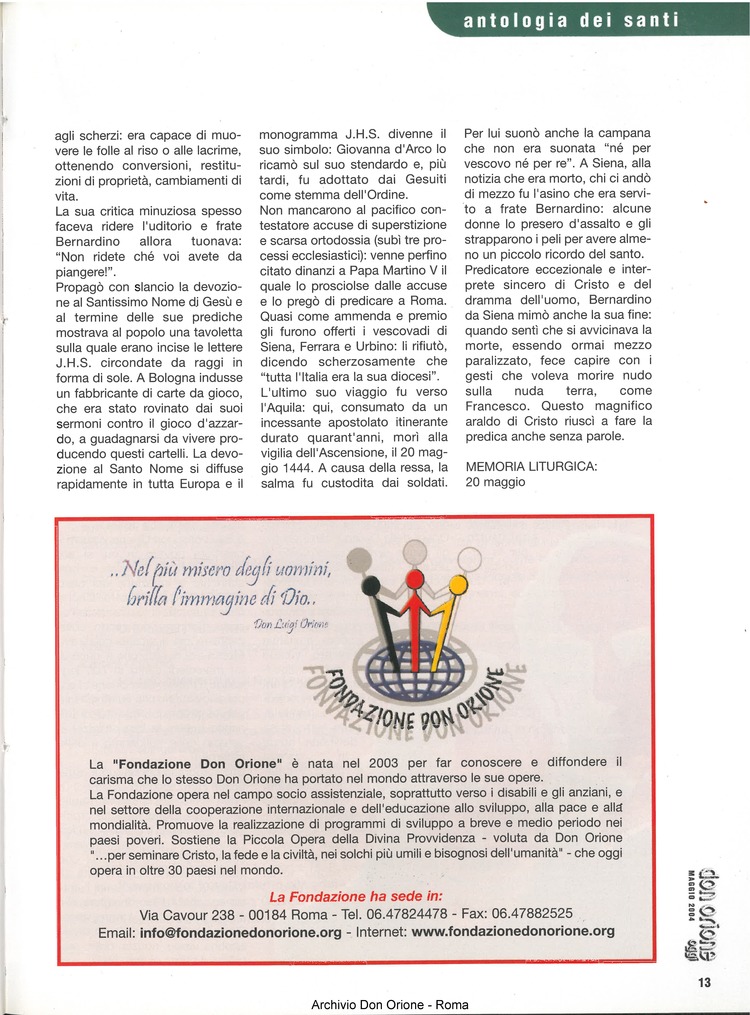 Don Orione oggi, 2004, 05, pagina 13