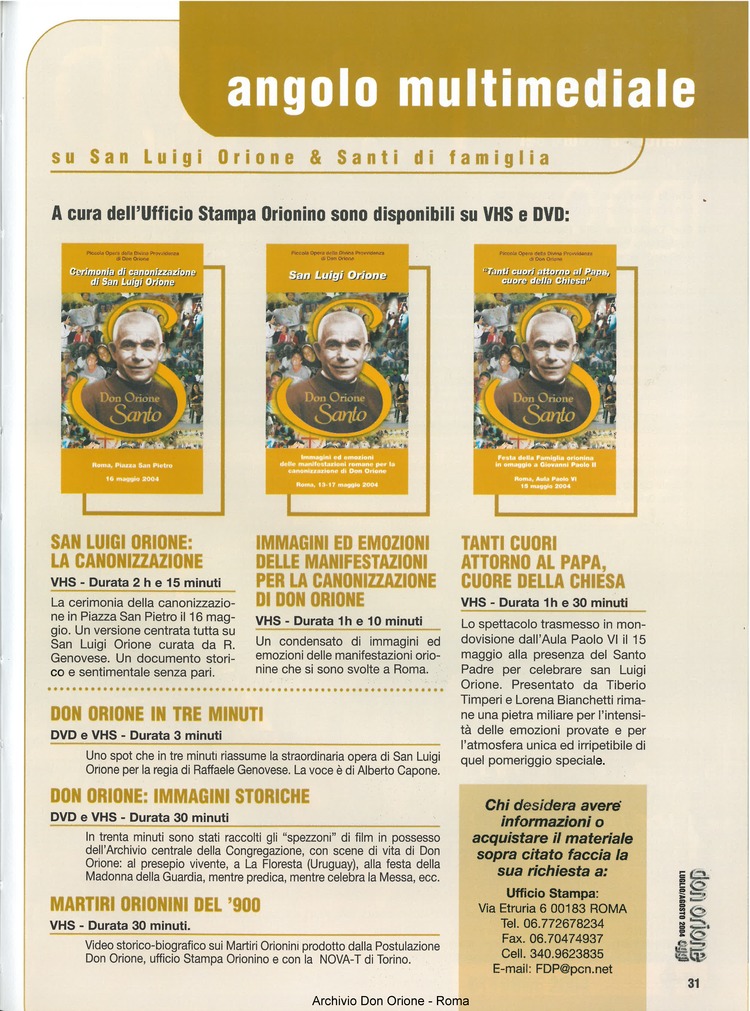 Don Orione oggi, 2004, 07, pagina 31