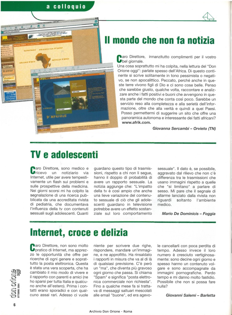 Don Orione oggi, 2004, 08, pagina 6