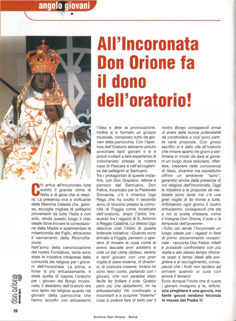 Don Orione oggi, 2004, 08, pagina 20