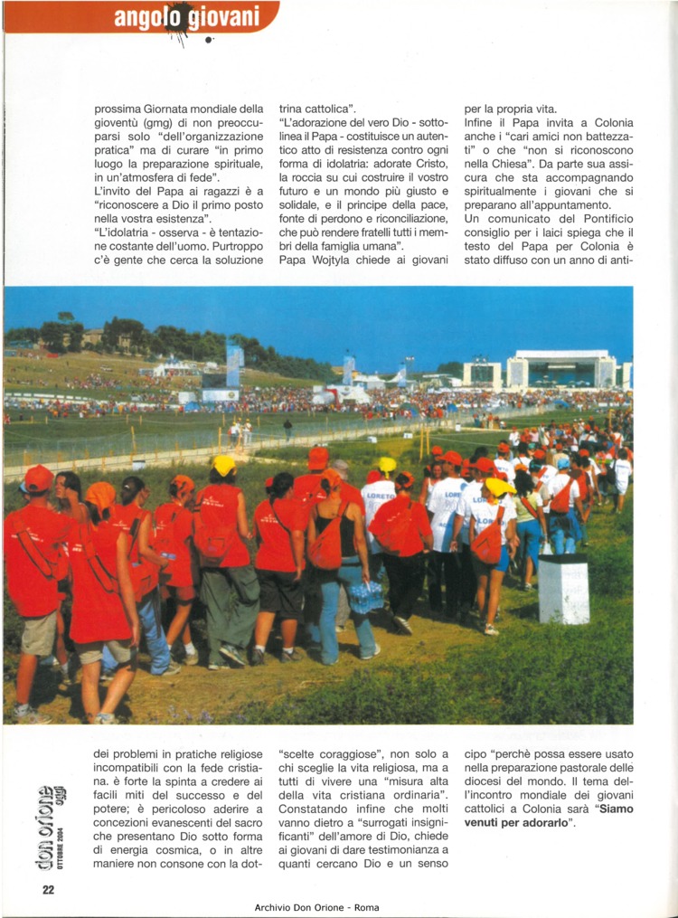 Don Orione oggi, 2004, 08, pagina 22