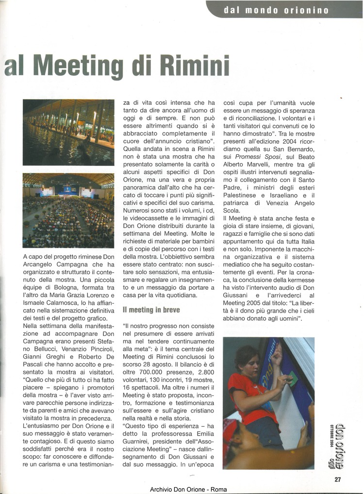 Don Orione oggi, 2004, 08, pagina 27