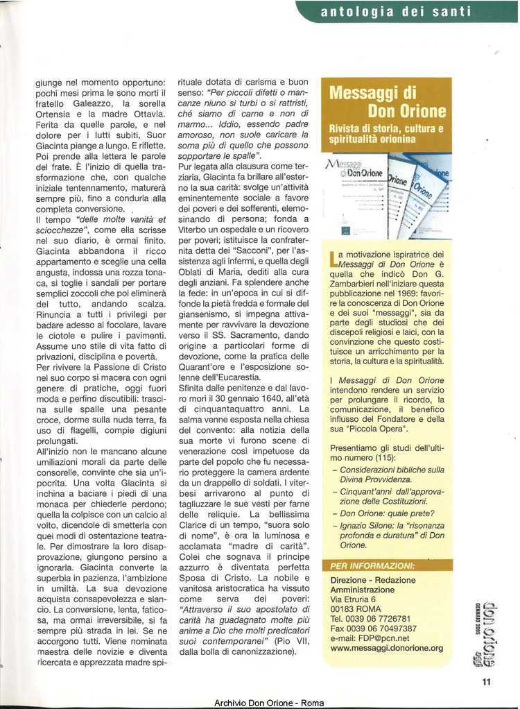 Don Orione oggi, 2005, 01, pagina 11