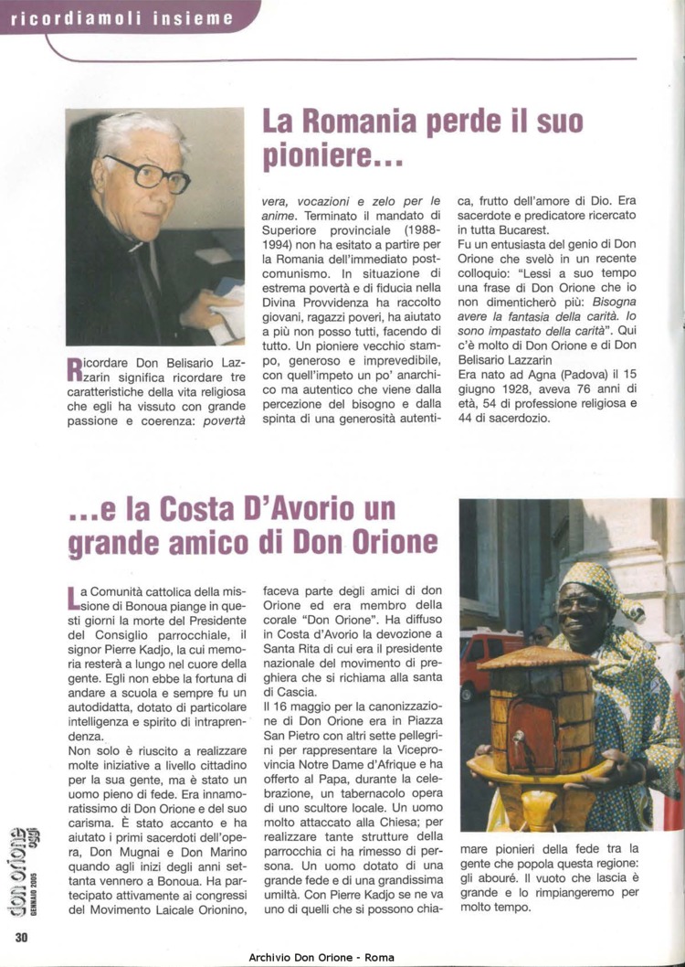 Don Orione oggi, 2005, 01, pagina 30