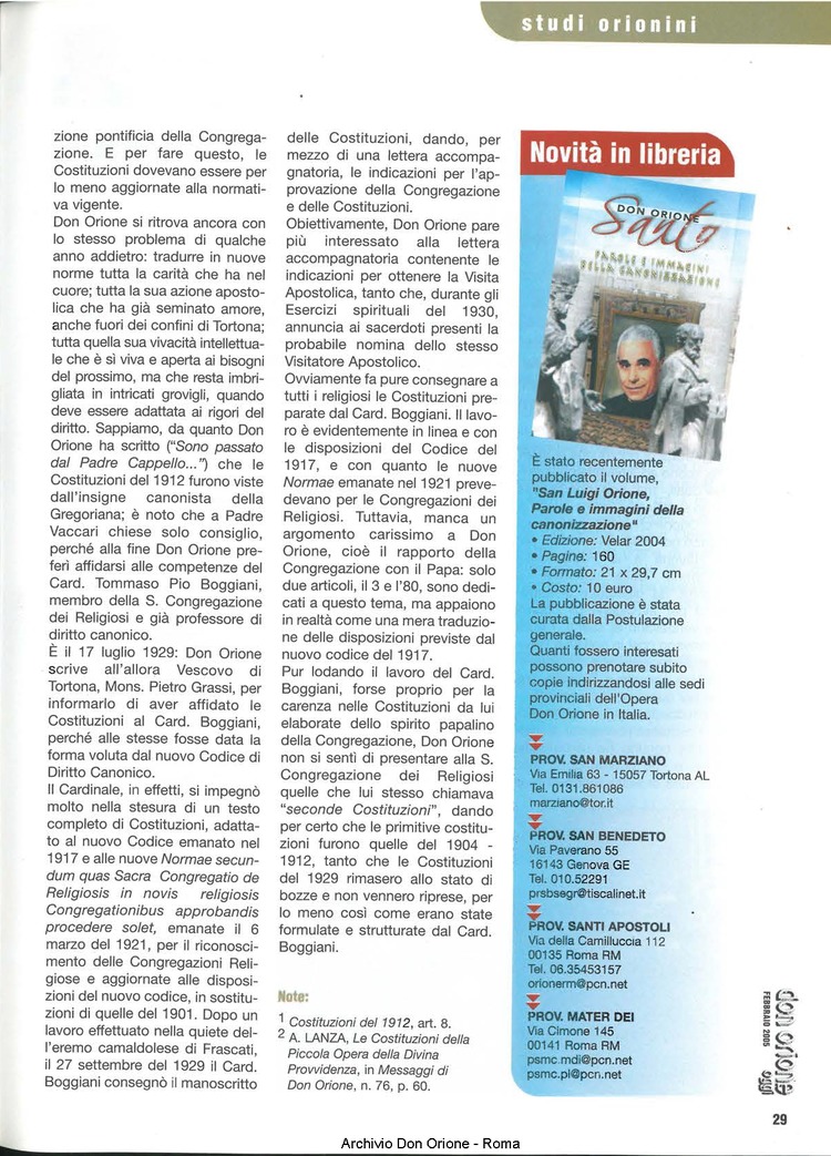 Don Orione oggi, 2005, 02, pagina 29