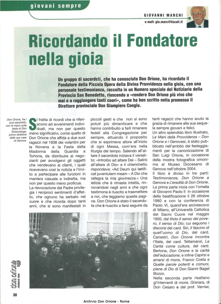 Don Orione oggi, 2005, 02, pagina 30