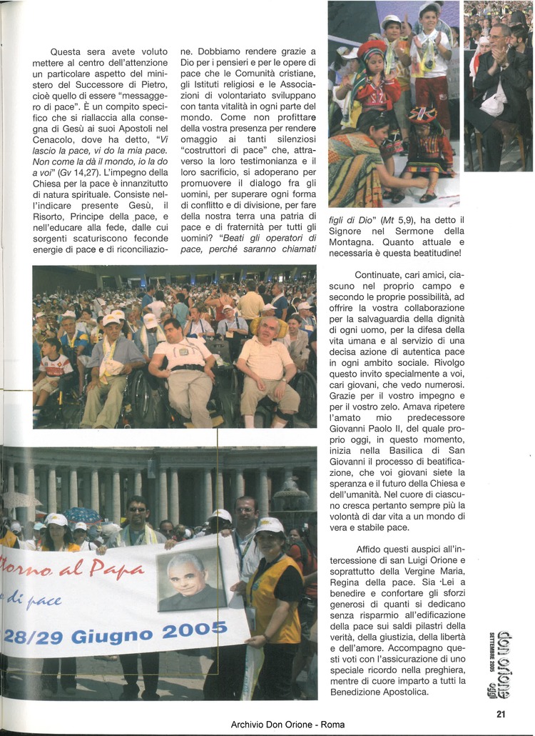 Don Orione oggi, 2005, 08, pagina 21