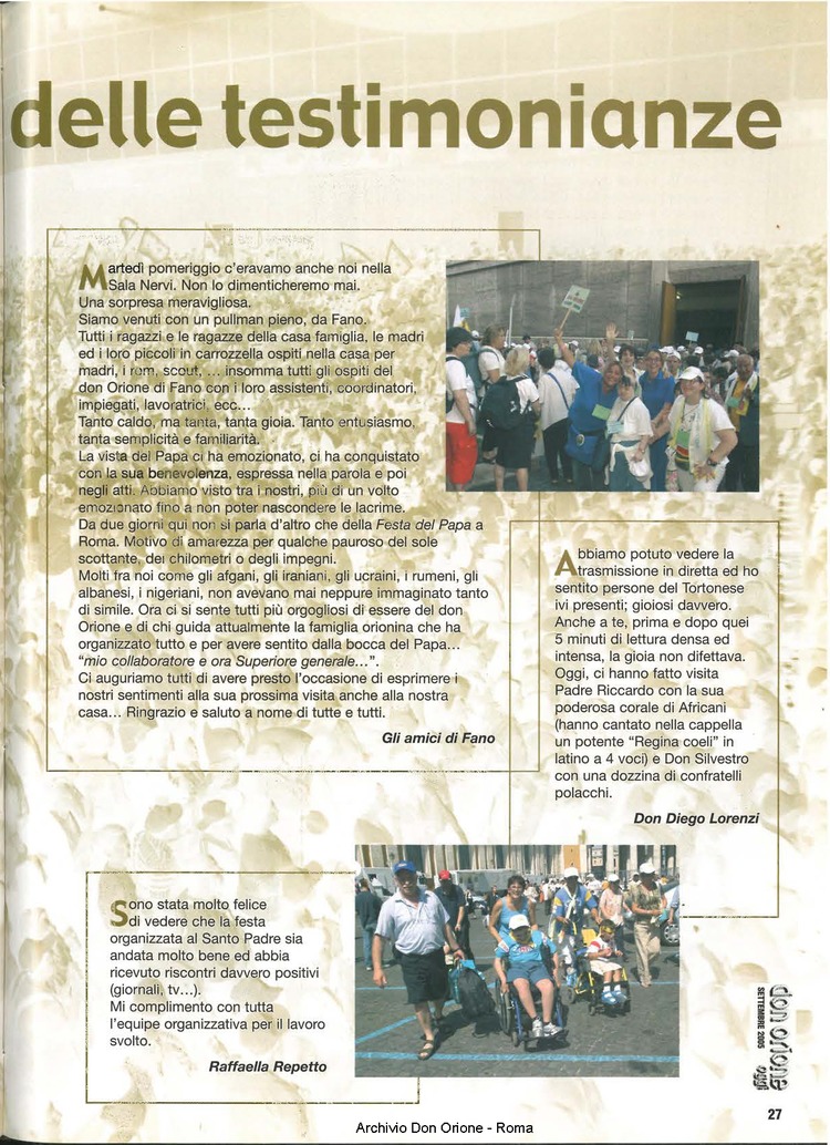 Don Orione oggi, 2005, 08, pagina 27