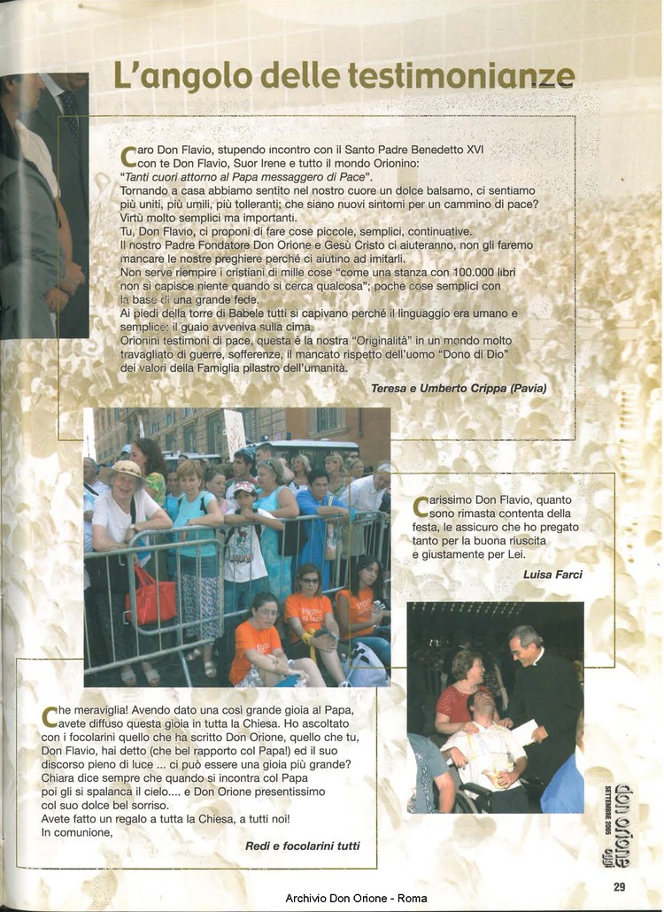 Don Orione oggi, 2005, 08, pagina 29