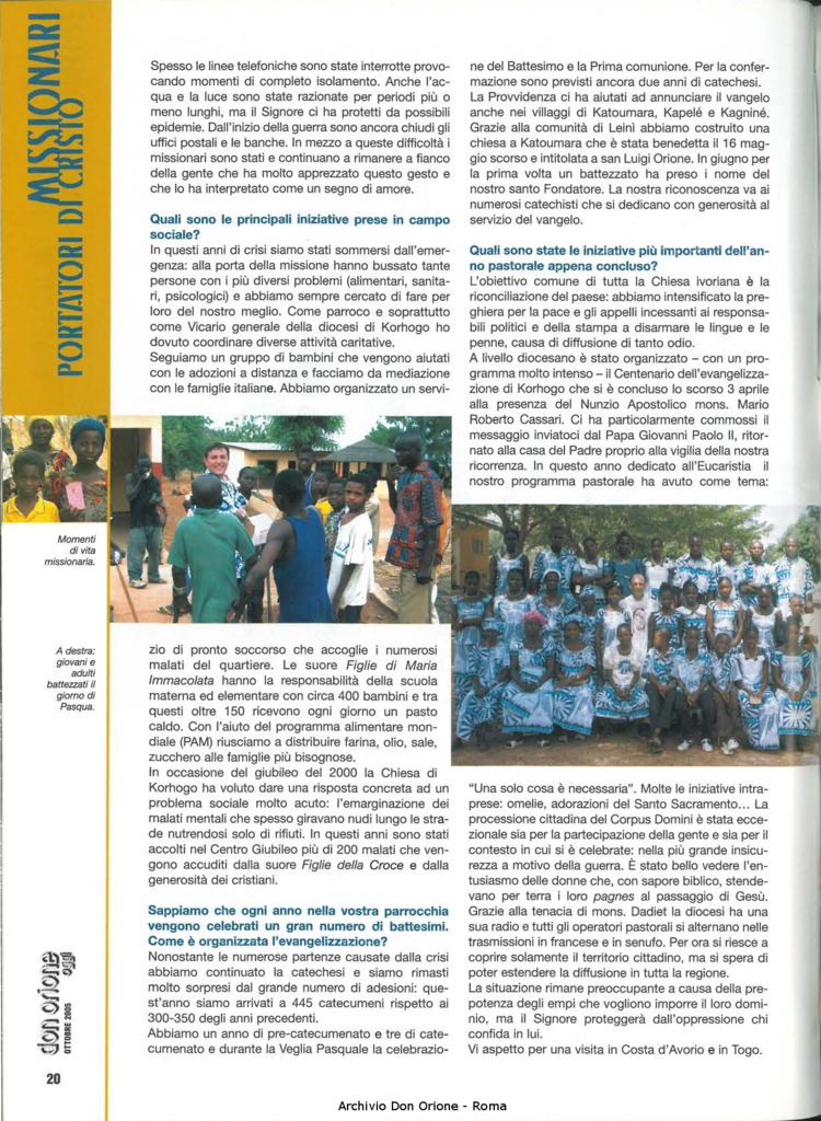 Don Orione oggi, 2005, 09, pagina 20