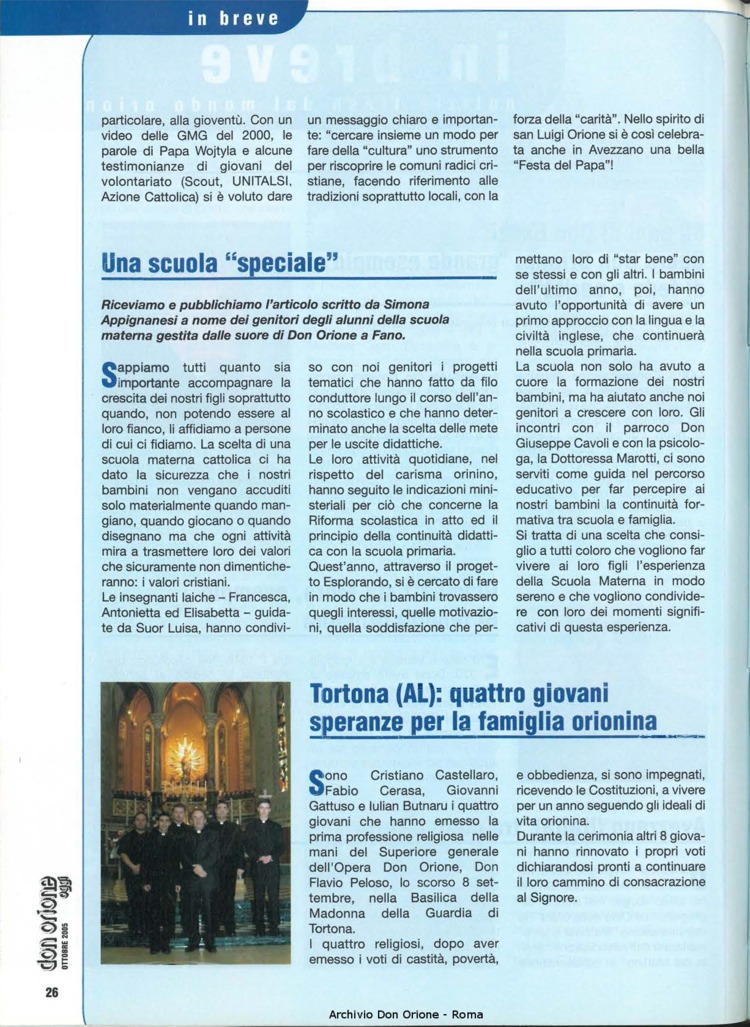 Don Orione oggi, 2005, 09, pagina 26