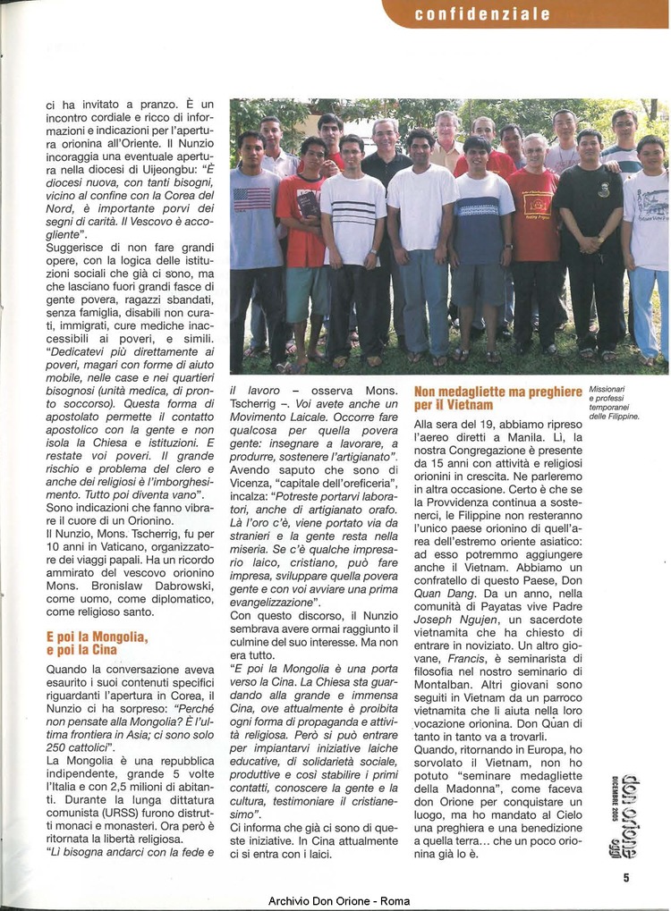 Don Orione oggi, 2005, 11, pagina 5