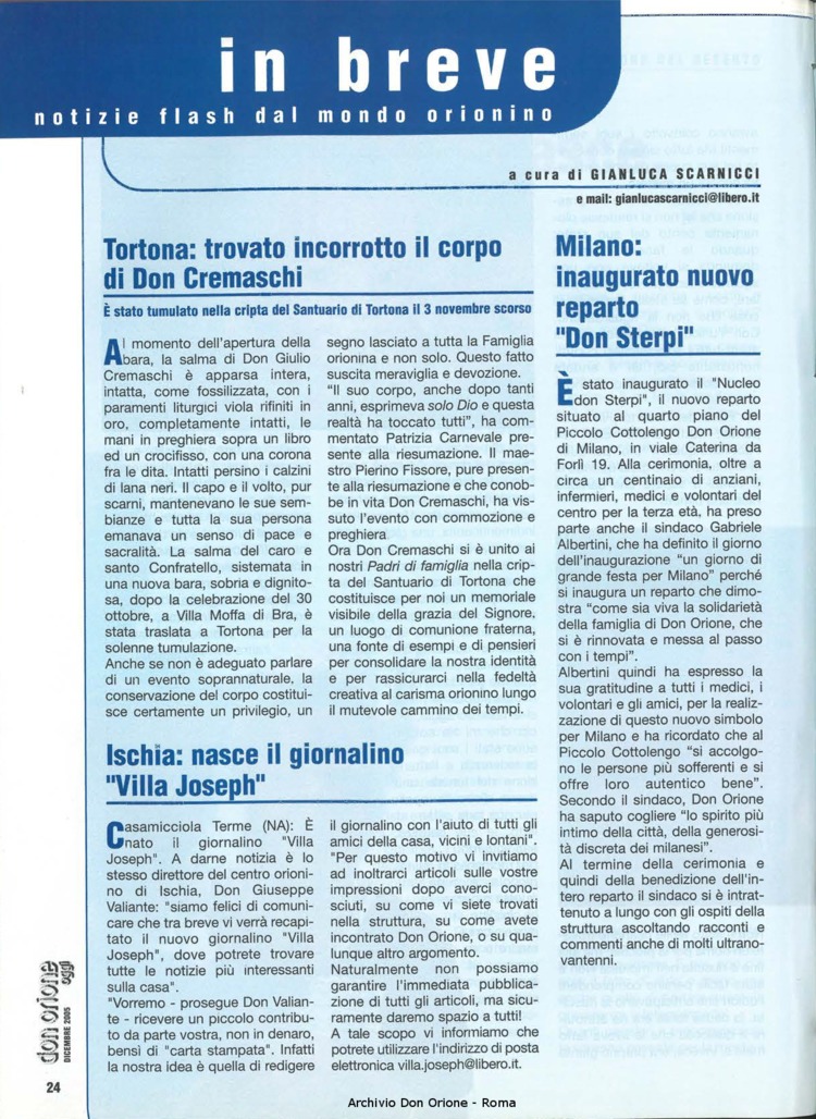 Don Orione oggi, 2005, 11, pagina 24