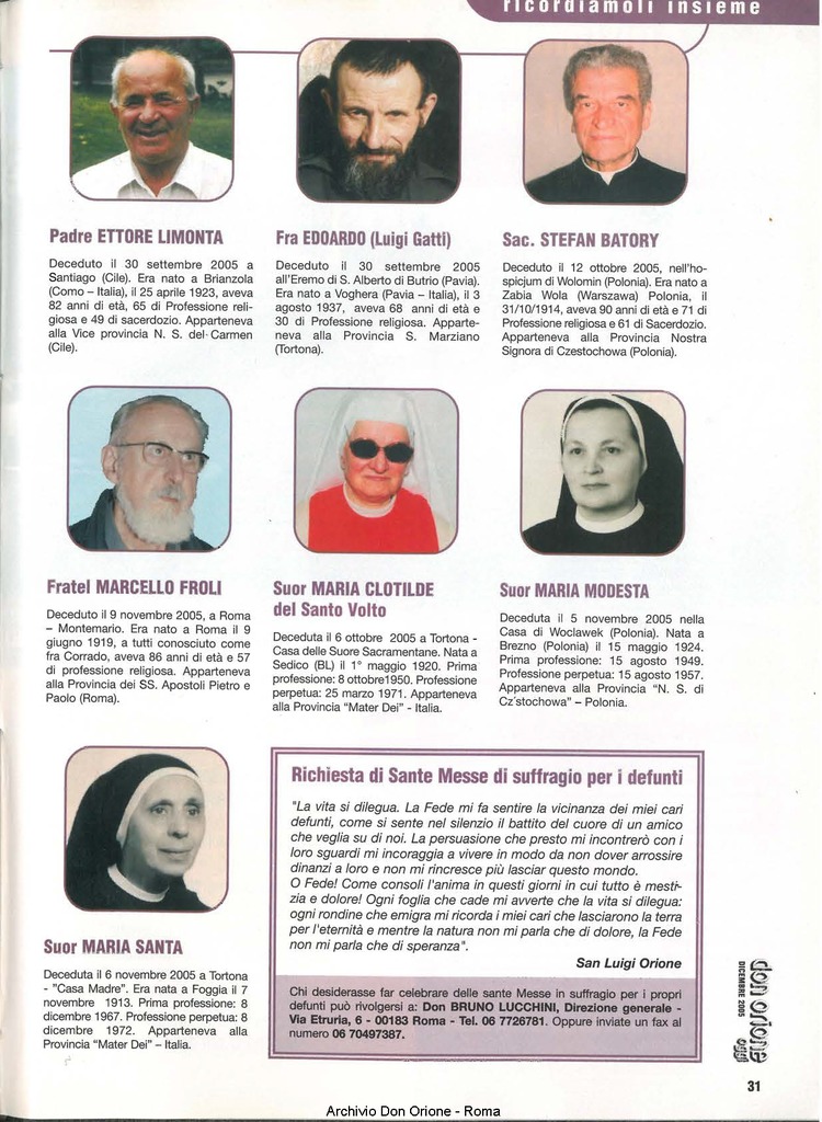 Don Orione oggi, 2005, 11, pagina 31