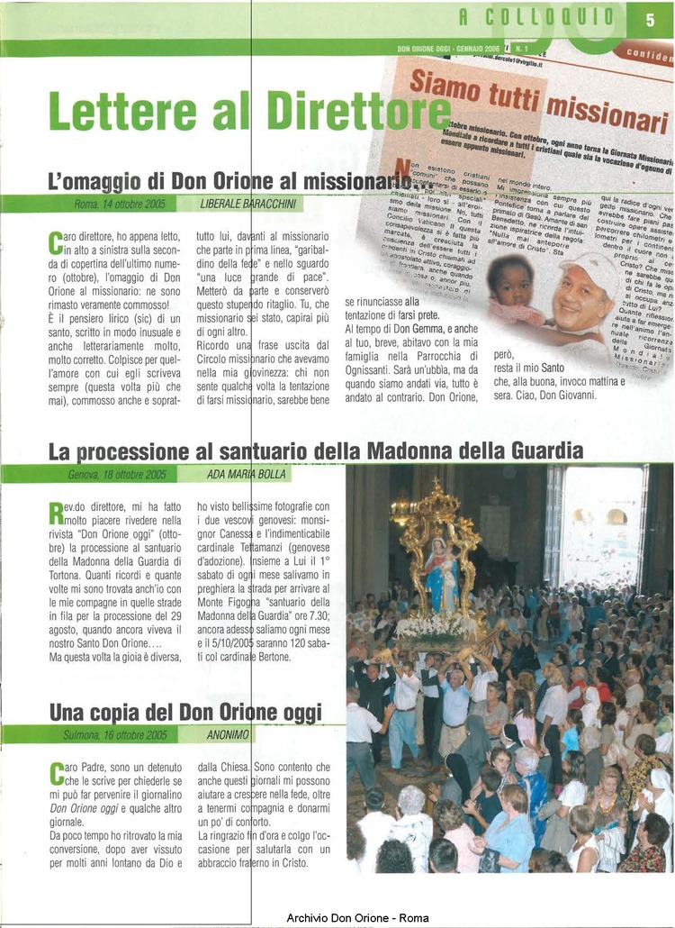 Don Orione oggi, 2006, 01, pagina 5