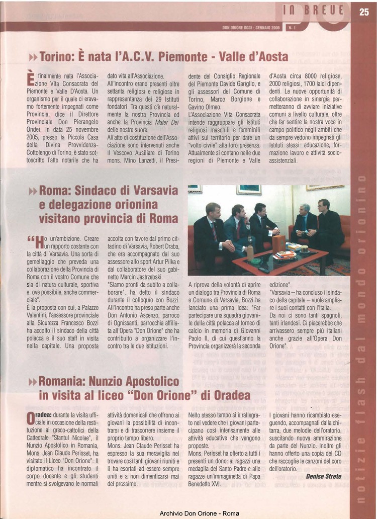 Don Orione oggi, 2006, 01, pagina 25