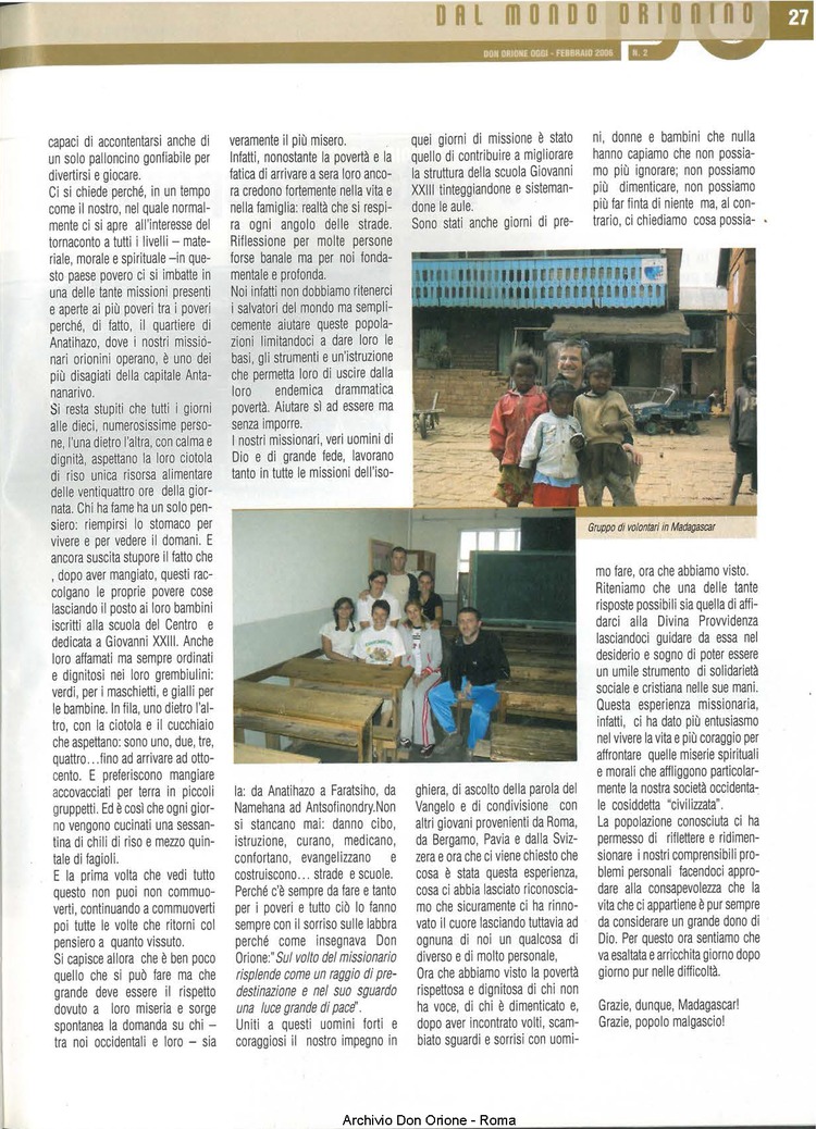Don Orione oggi, 2006, 02, pagina 27