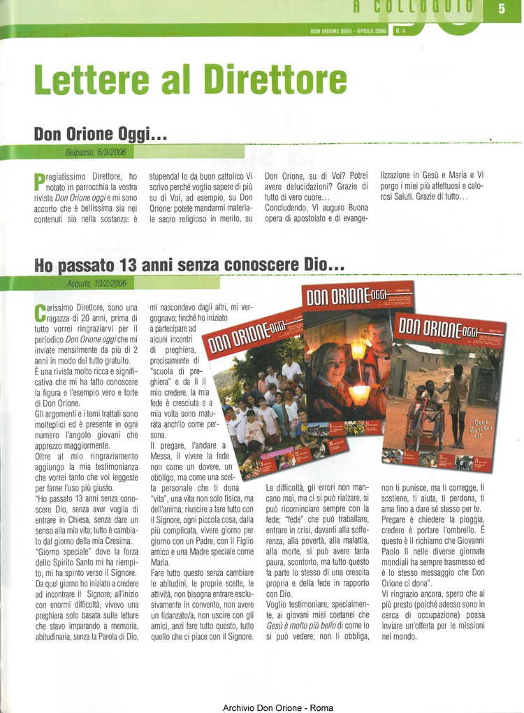 Don Orione oggi, 2006, 04, pagina 5