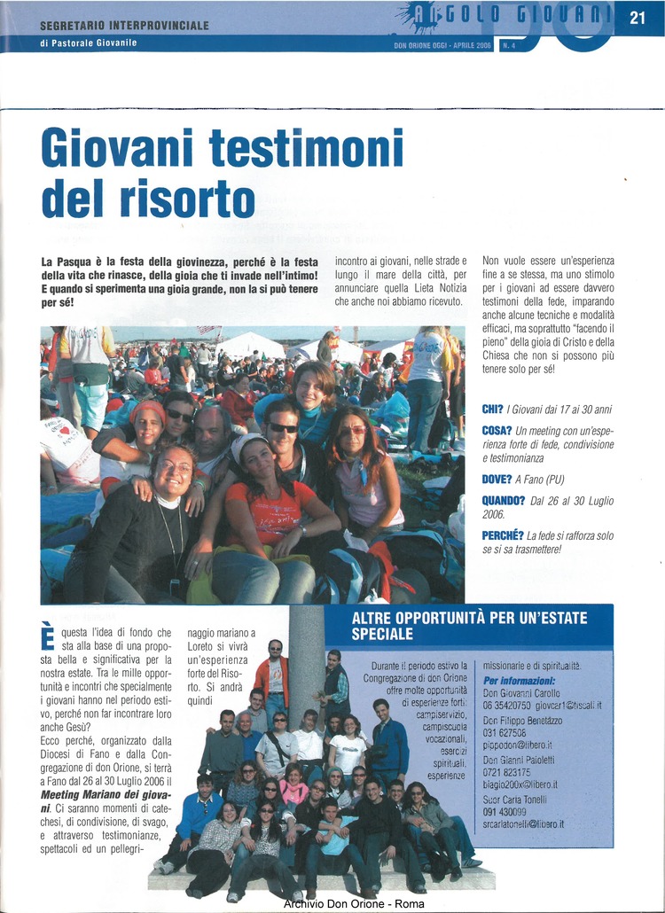 Don Orione oggi, 2006, 04, pagina 21