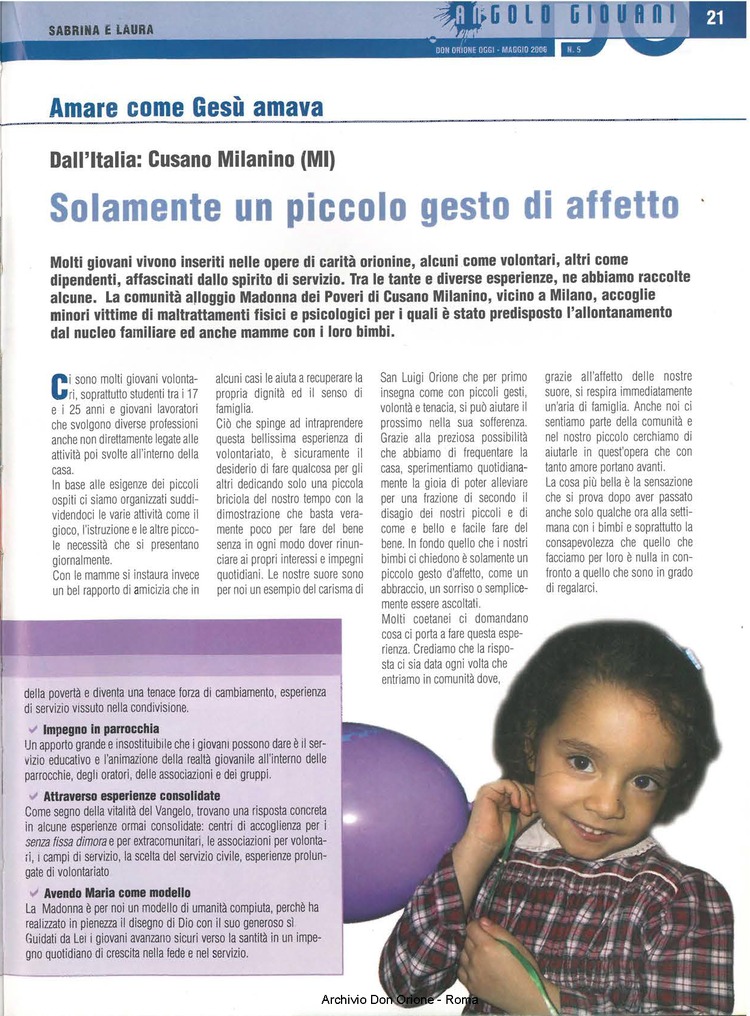 Don Orione oggi, 2006, 05, pagina 21