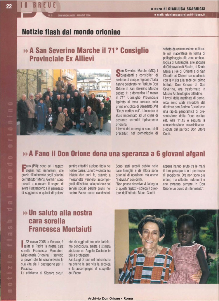 Don Orione oggi, 2006, 05, pagina 22
