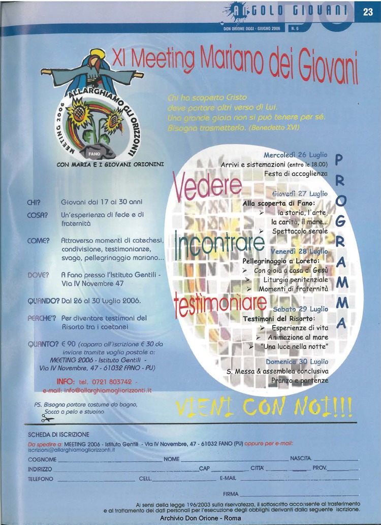 Don Orione oggi, 2006, 06, pagina 23