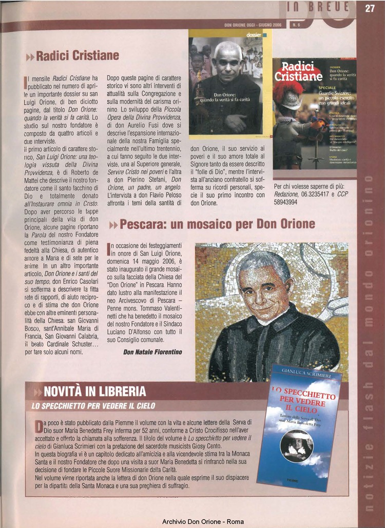 Don Orione oggi, 2006, 06, pagina 27