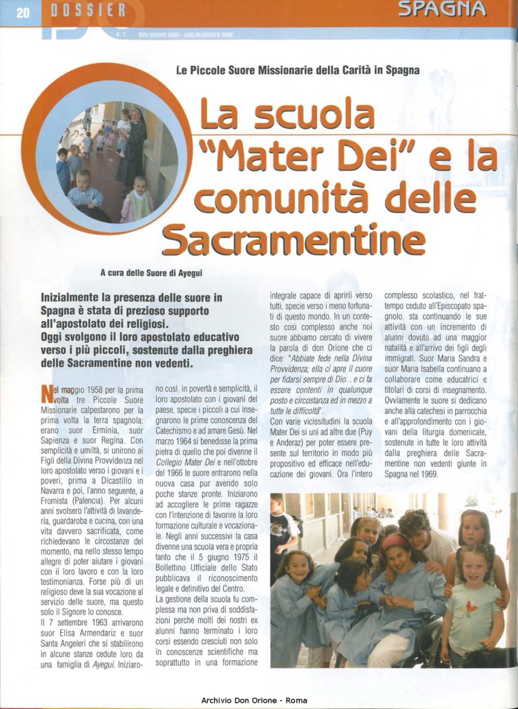 Don Orione oggi, 2006, 07, pagina 20