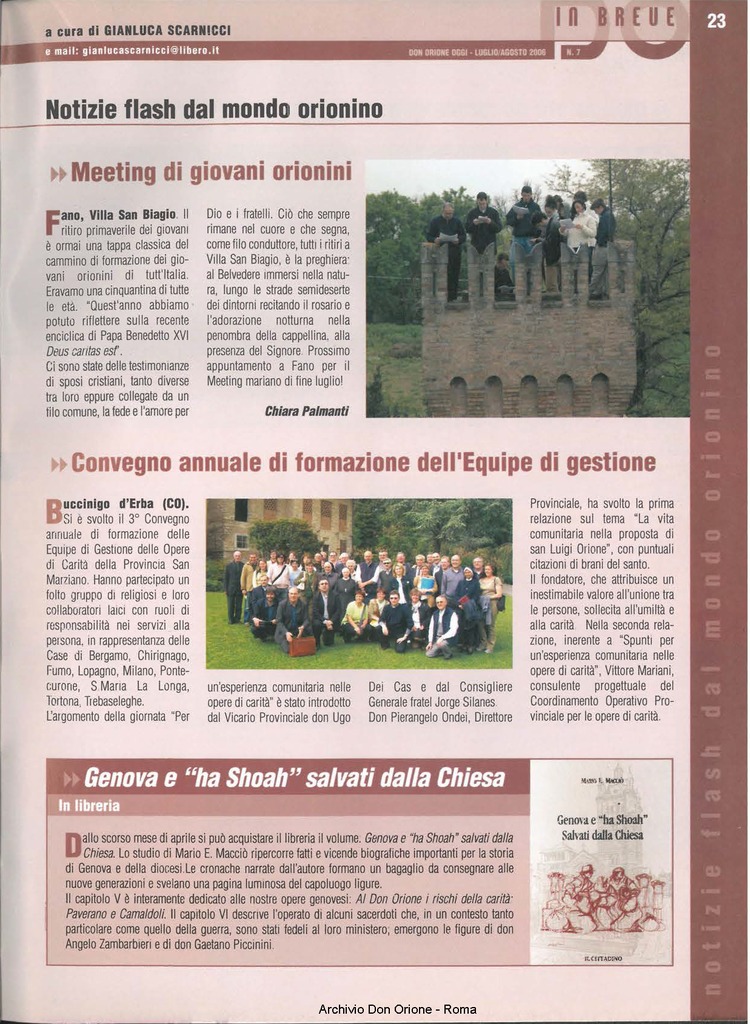 Don Orione oggi, 2006, 07, pagina 23