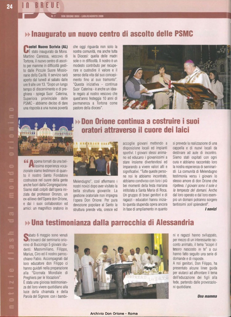 Don Orione oggi, 2006, 07, pagina 24