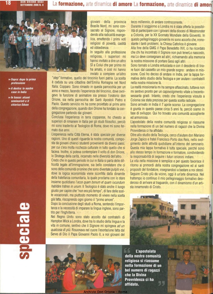 Don Orione oggi, 2006, 08, pagina 18