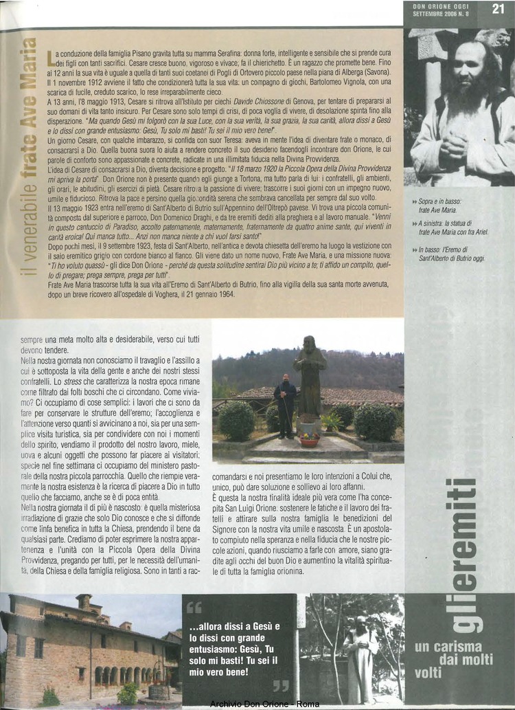 Don Orione oggi, 2006, 08, pagina 21