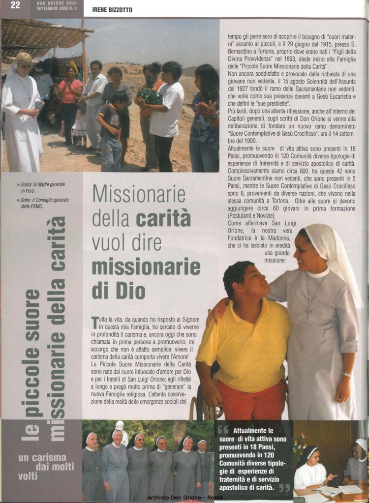Don Orione oggi, 2006, 08, pagina 22