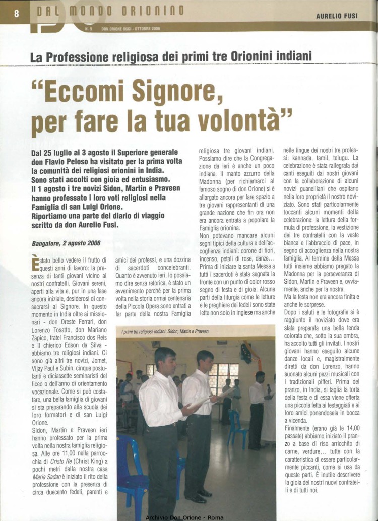 Don Orione oggi, 2006, 09, pagina 8