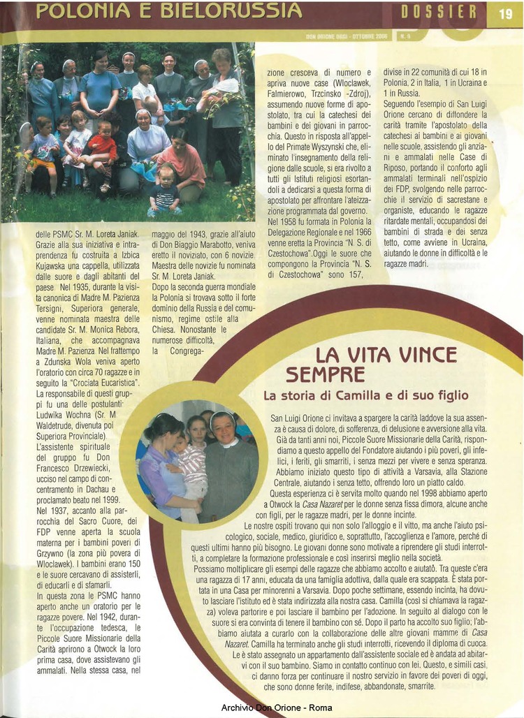 Don Orione oggi, 2006, 09, pagina 19
