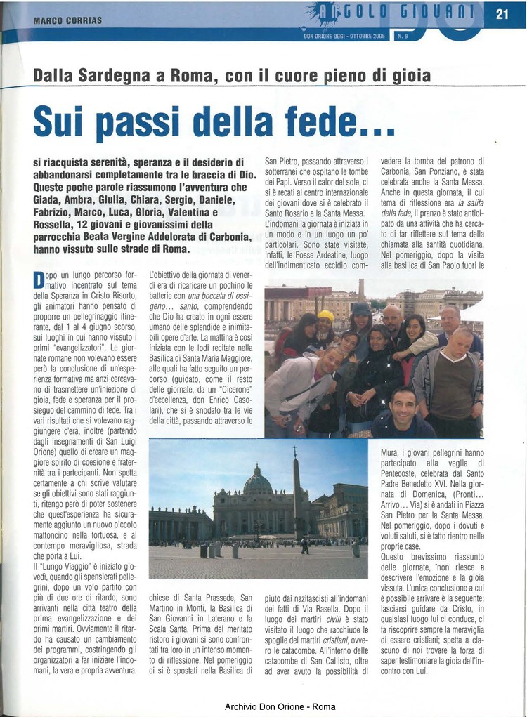 Don Orione oggi, 2006, 09, pagina 21