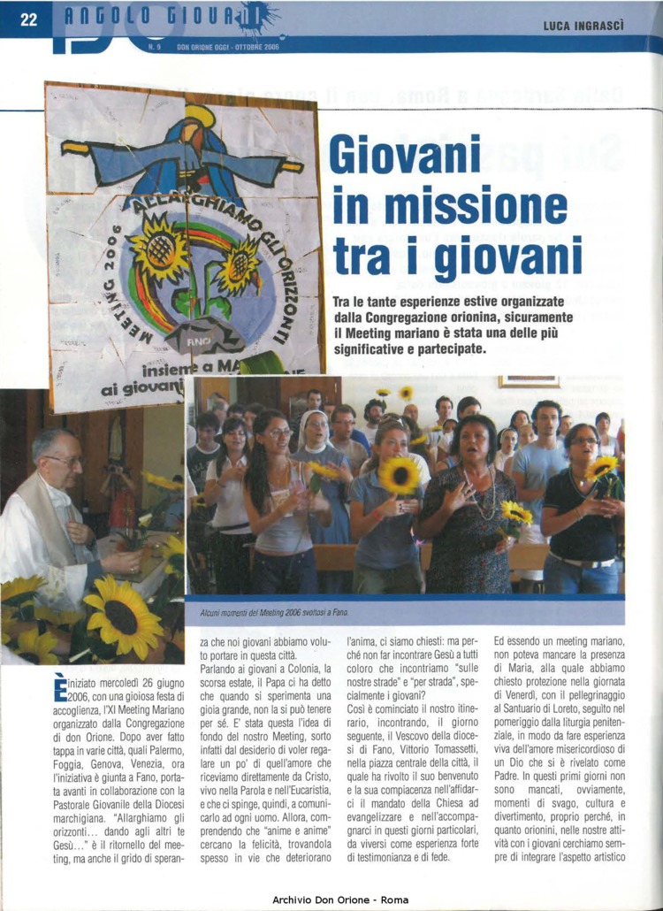 Don Orione oggi, 2006, 09, pagina 22