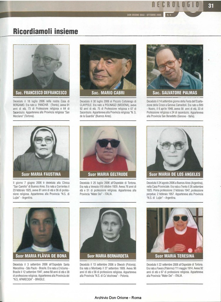 Don Orione oggi, 2006, 09, pagina 31
