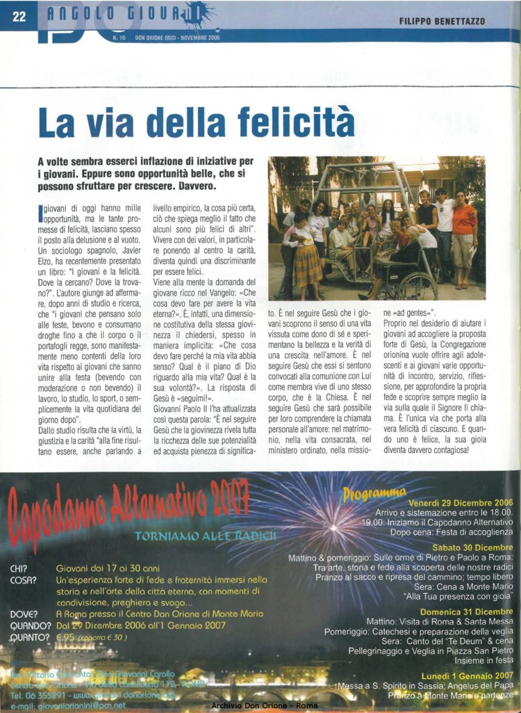 Don Orione oggi, 2006, 10, pagina 22