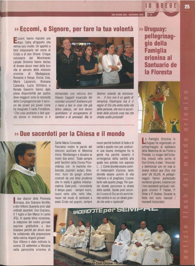 Don Orione oggi, 2006, 10, pagina 25
