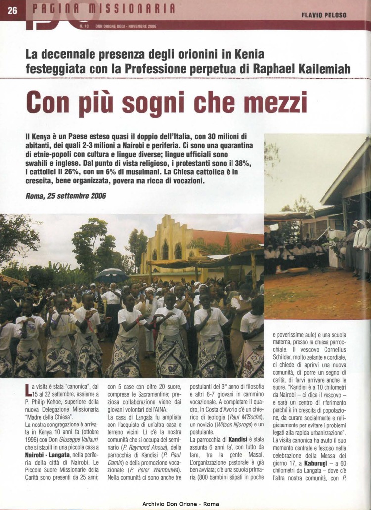 Don Orione oggi, 2006, 10, pagina 26