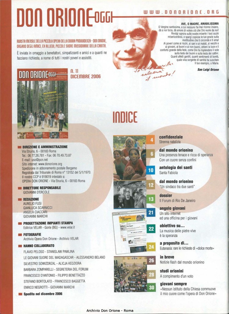 Don Orione oggi, 2006, 11, pagina 2