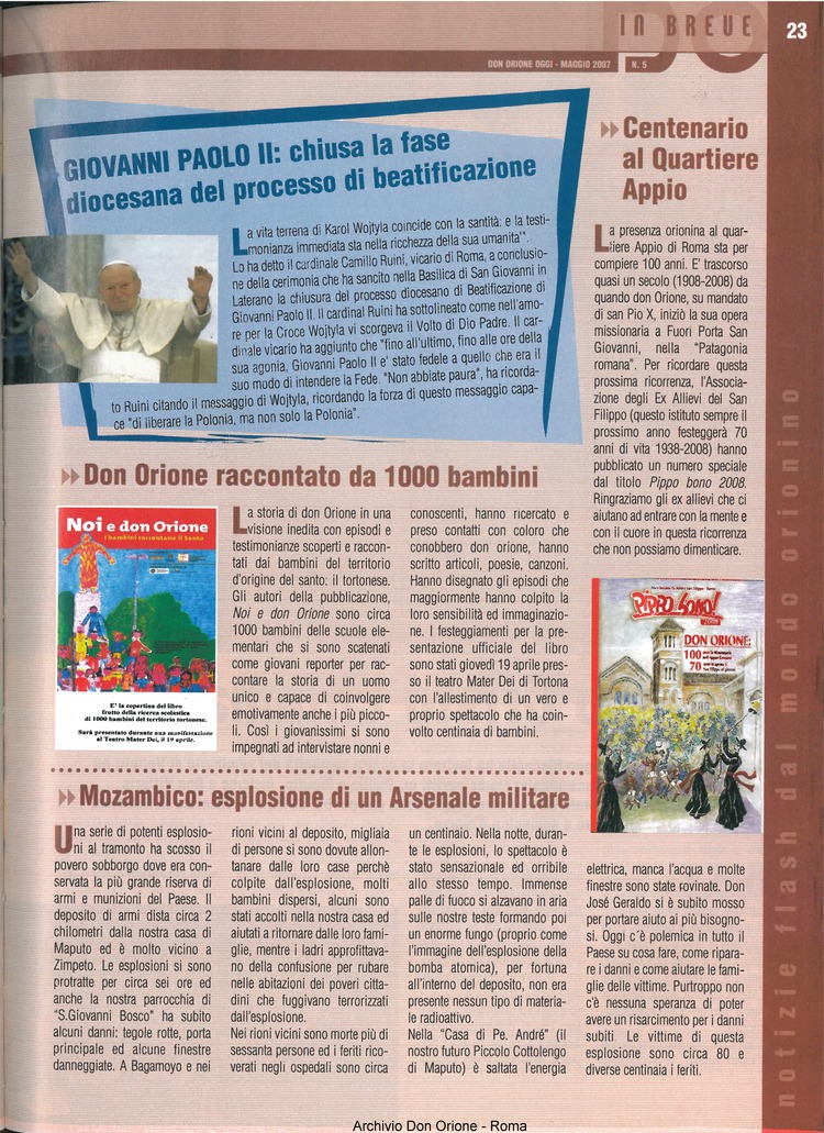 Don Orione oggi, 2007, 05, pagina 23