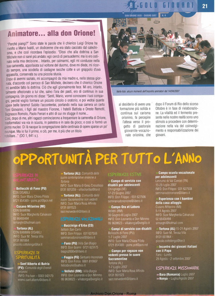 Don Orione oggi, 2007, 06, pagina 21