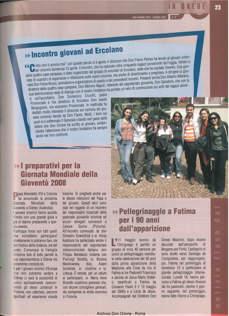 Don Orione oggi, 2007, 06, pagina 23